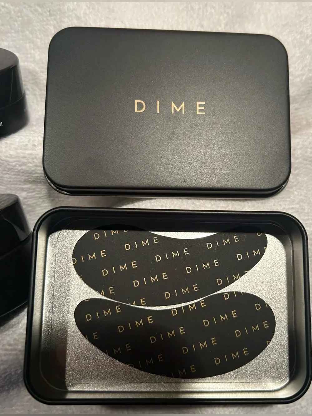 Dime Beauty eye patches , dewy day cream ,& eye serum